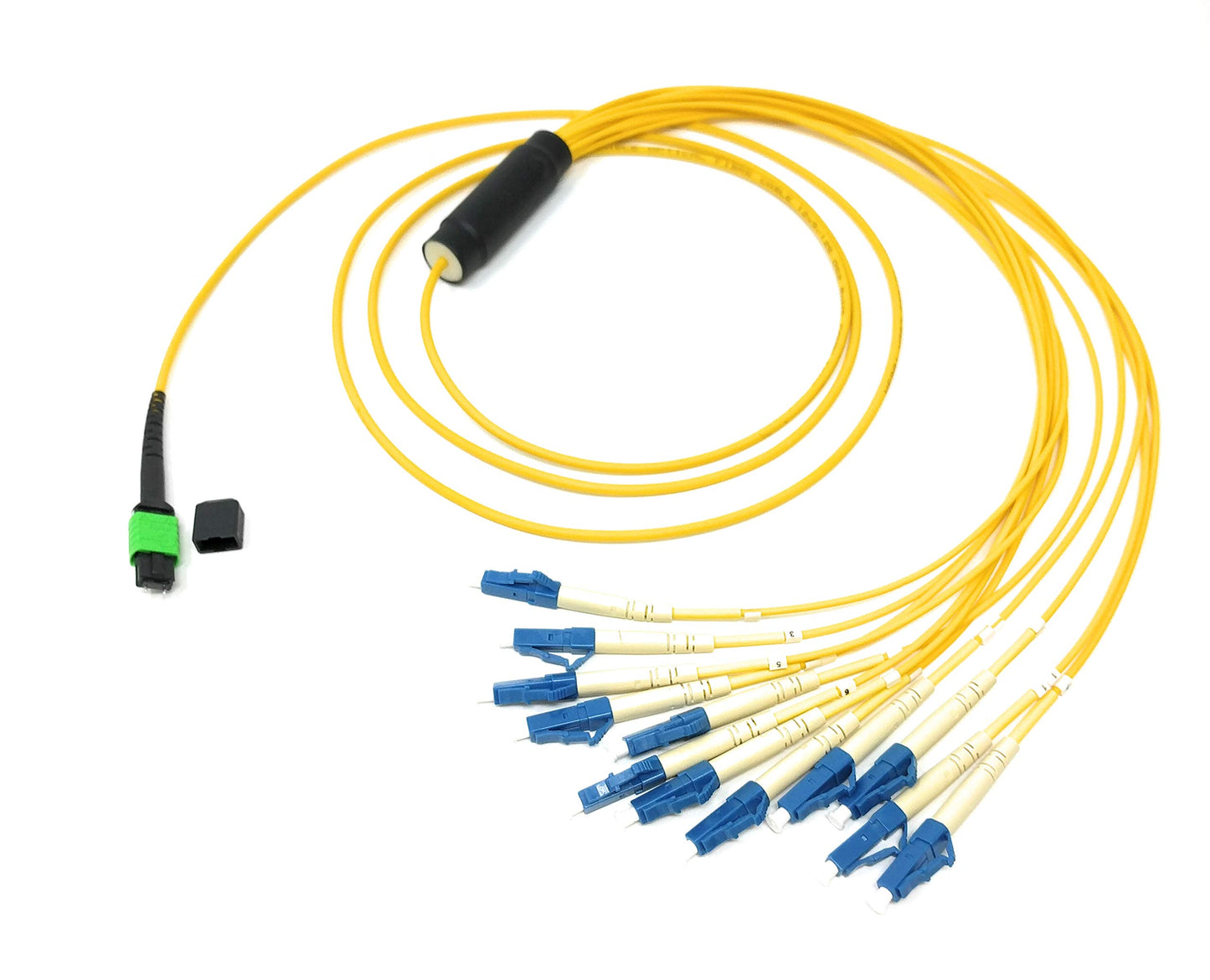 Ultra Spec Cables Singlemode MPO Male APC to 12 x LC-UPC Simplex Break ...