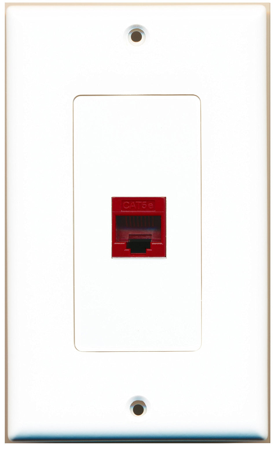 RiteAV 1 Port Cat5e Ethernet Red Wall Plate OVERSIZED