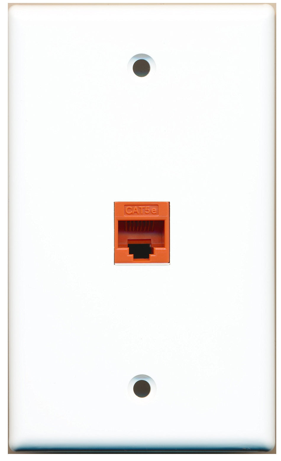 RiteAV - 1 Port Cat5e Ethernet Orange Wall Plate - Bracket Included