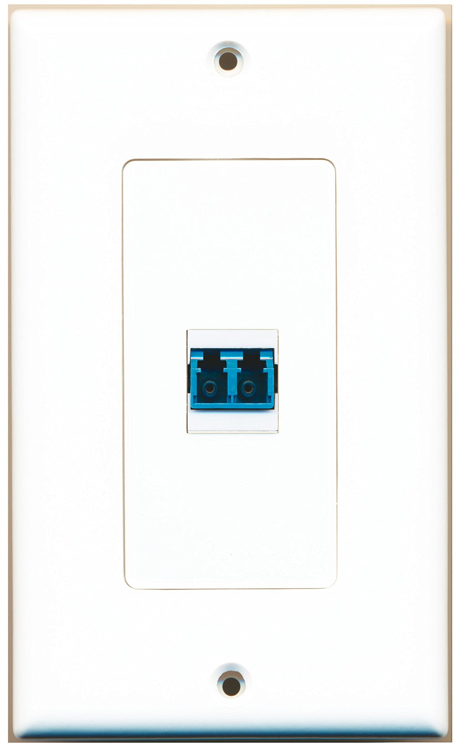 RiteAV 1 Port LC Fiber Singlemode Duplex Wall Plate OVERSIZED