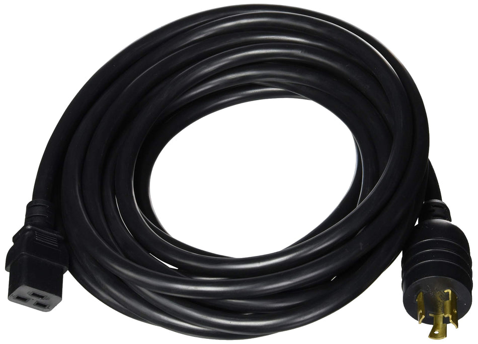 Monoprice Extension Cord - 25 Feet - Black | NEMA L5-20P to IEC 60320 C19 for High-Performance Computers and Network Devices Requiring Higher Voltage