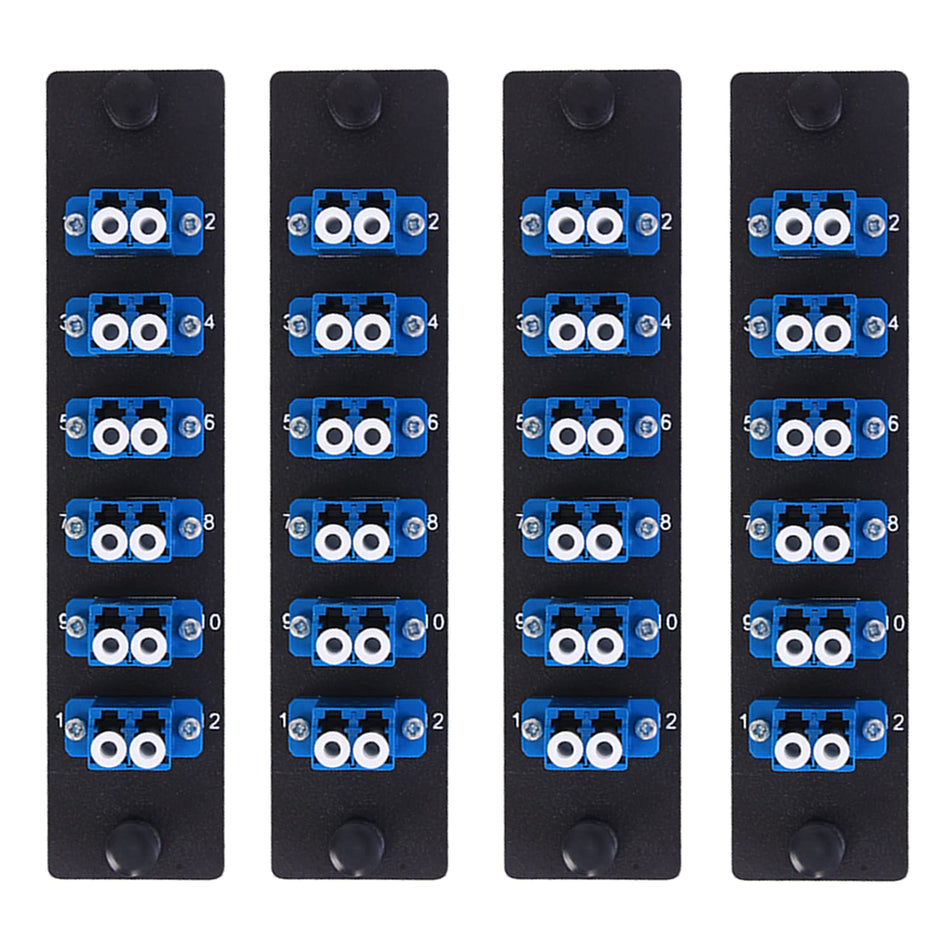RiteAV - Fiber Patch Panel Enclosure LGX Compatible, LC UPC Blue, Single Mode and Multimode Compatible for 1.25G/10GB OS1-2/OM1-3 Networks