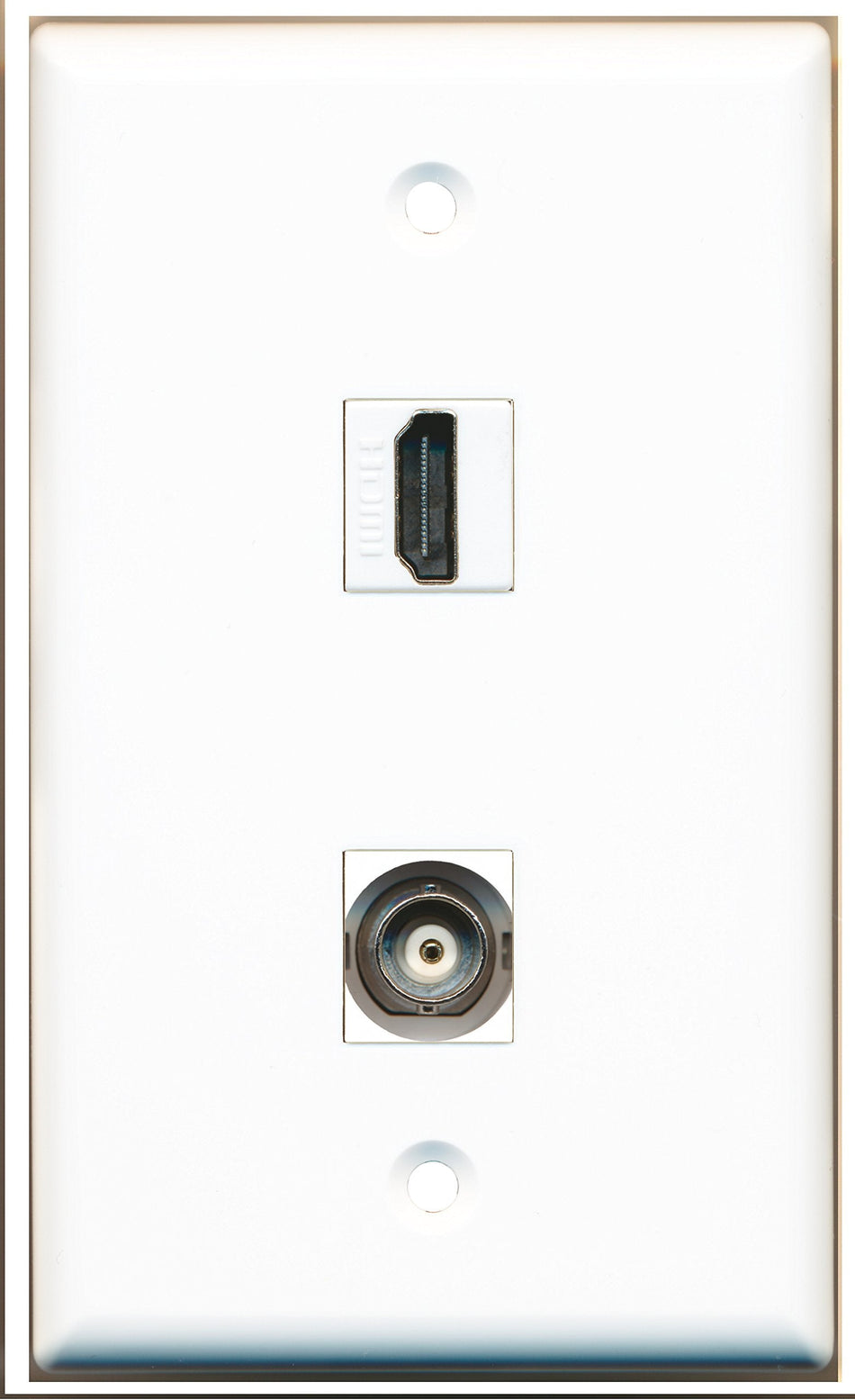 RiteAV - 1 Port HDMI 1 Port BNC Wall Plate - Bracket Included