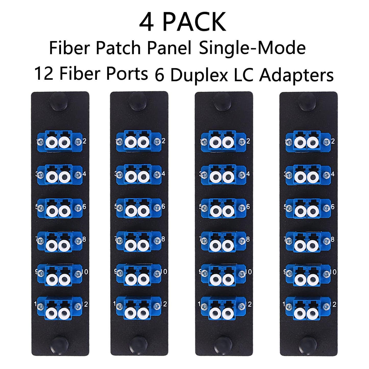 RiteAV - Fiber Patch Panel Enclosure LGX Compatible, LC UPC Blue, Single Mode and Multimode Compatible for 1.25G/10GB OS1-2/OM1-3 Networks