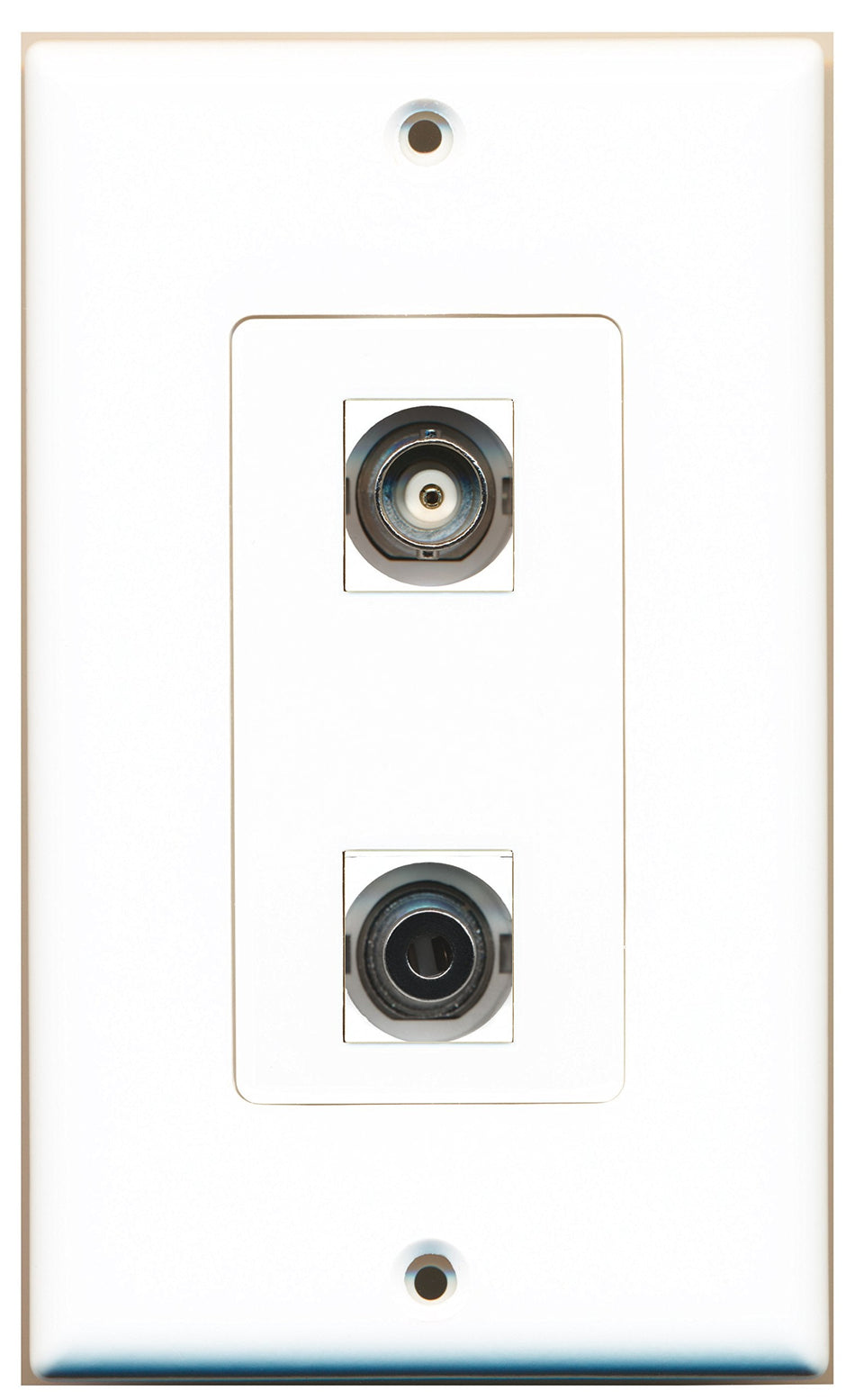 RiteAV 1 Port 3.5mm 1 Port BNC Type Wall Plate OVERSIZED