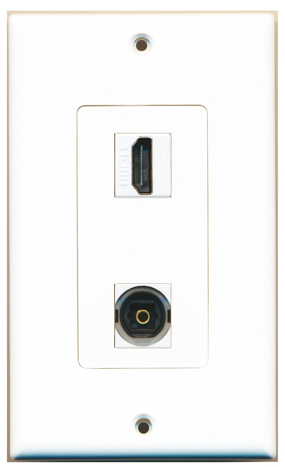 RiteAV 1 Port HDMI 1 Port Toslink Type Wall Plate OVERSIZED