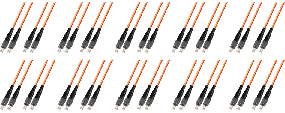 Ultra Spec Cables 75M Multimode Duplex Fiber Optic Cable (50/125) - FC to FC (10 Pack)