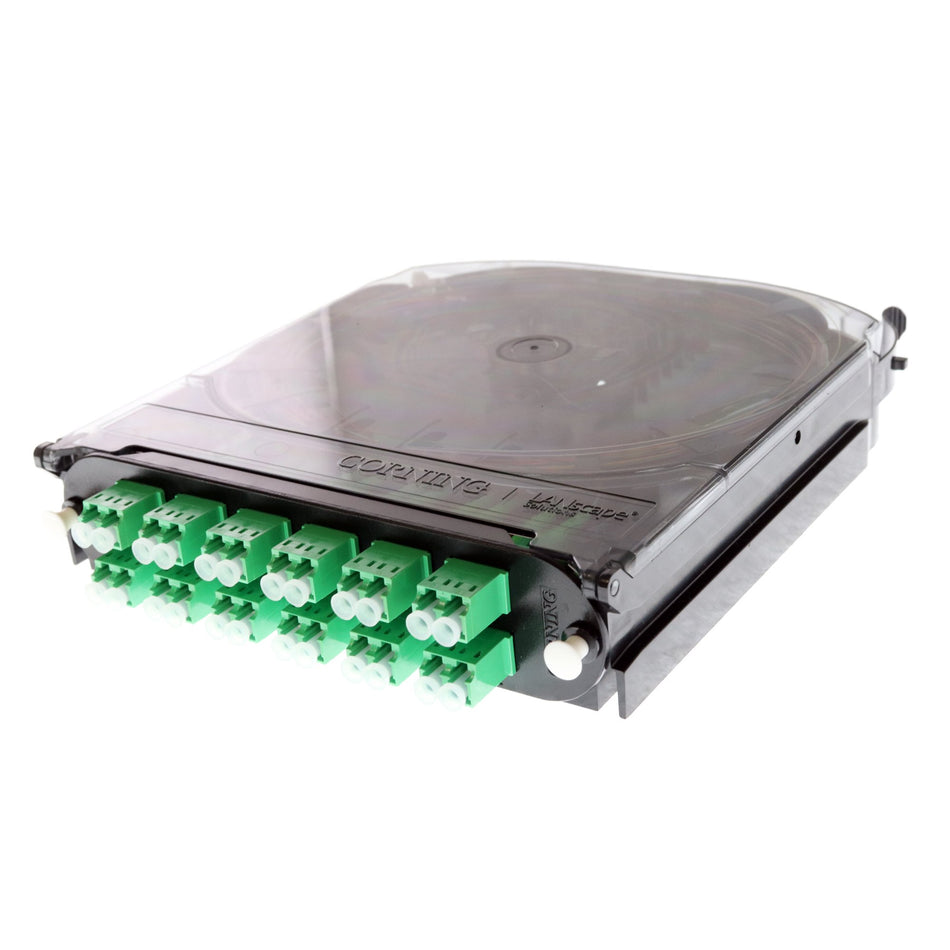 Corning CCH-CS24-B3-P00RE Pigtailed CCH Fiber Splice Case, 24-Fiber, APC LC, Duplex, SM, OS2