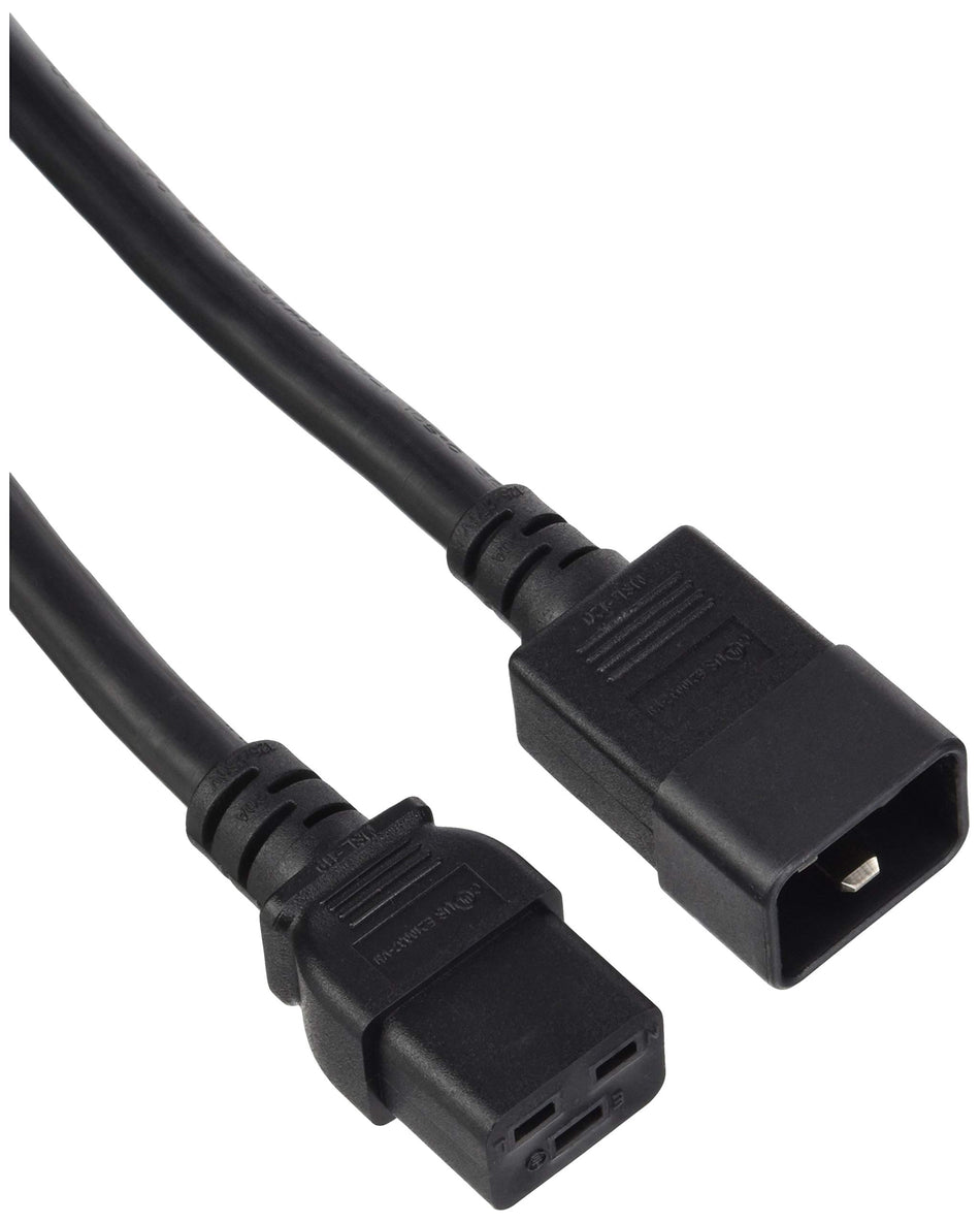 Monoprice Heavy Duty Extension Cord - 10 Feet - Black | NEMA 6-20P to IEC 60320 C19 12AWG 20A 125V for High-Performance Computers and Network Devices