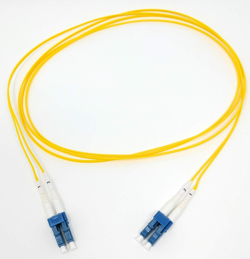 30 Meter Singlemode Duplex 1.2mm Ultra High Density Fiber Optic Cable (9/125) - LC to LC - Yellow