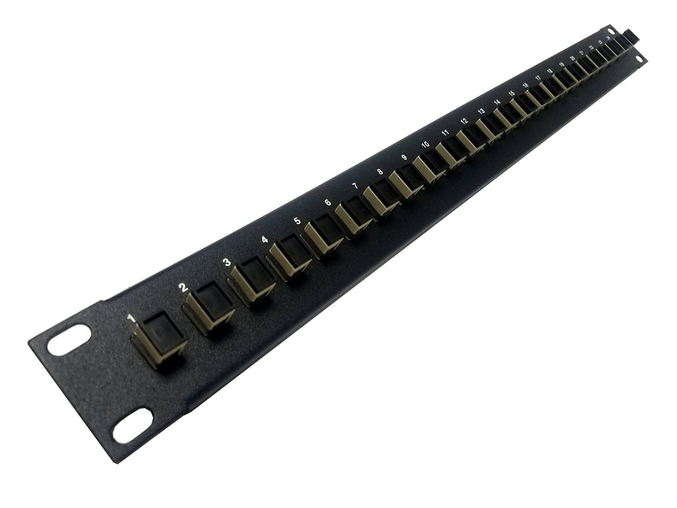 Ultra Spec Cables 24 Port SC Fiber Patch Panel Multimode (Beige Couplers) (Loaded 1u) 19"