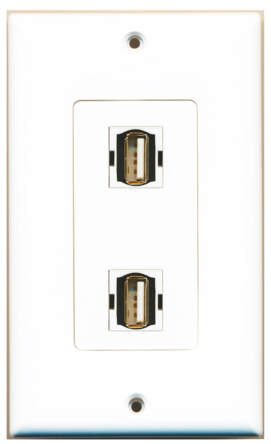RiteAV 2 Port USB A-A Type Wall Plate OVERSIZED