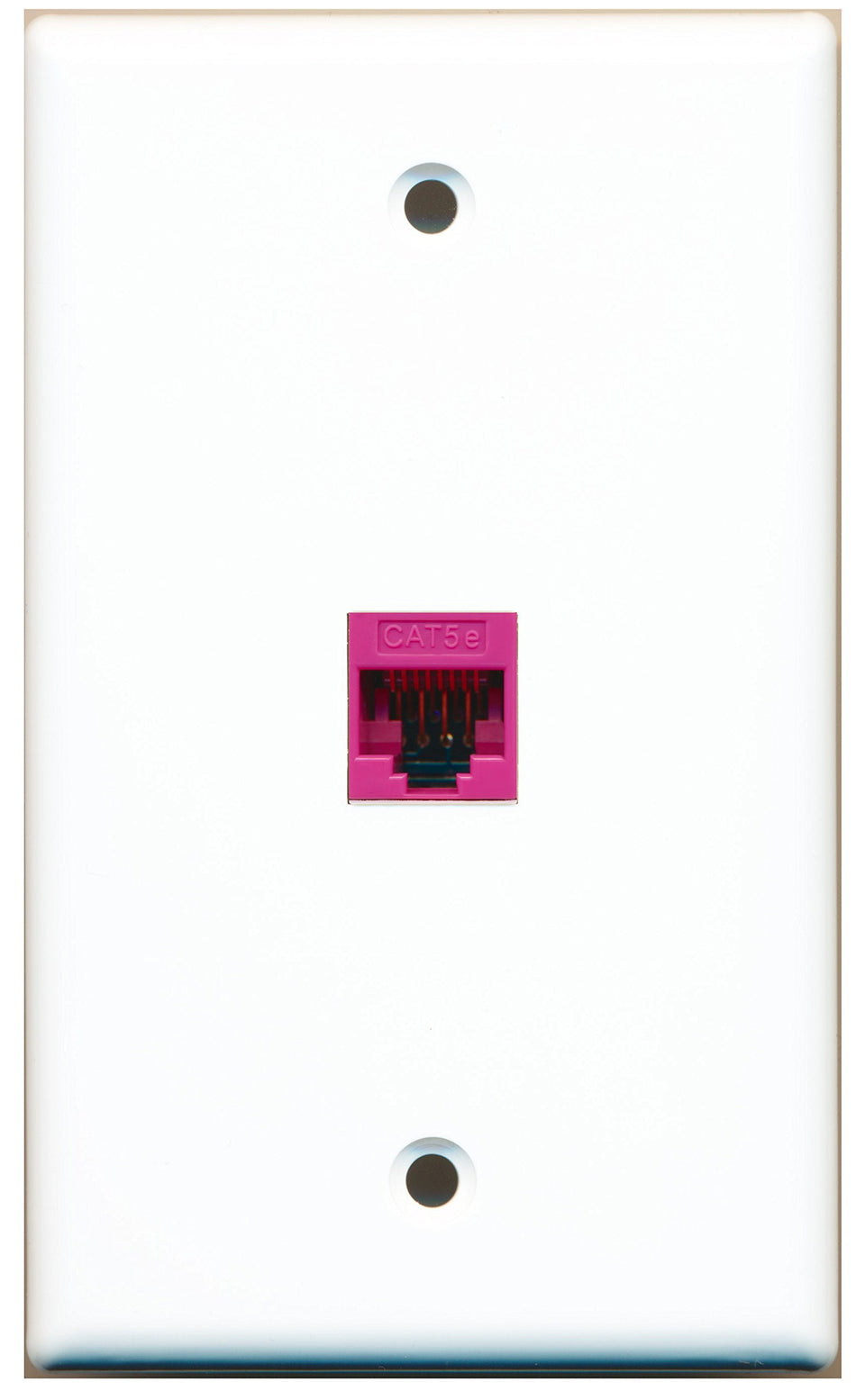 RiteAV - 1 Port Cat5e Ethernet Pink Wall Plate - Bracket Included