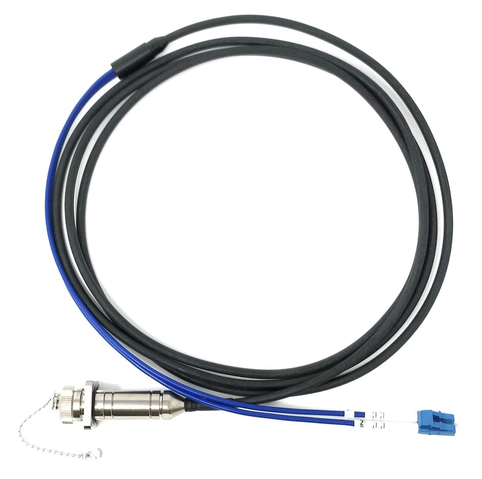 Ultra Spec Cables FTTA Screw-type Stainless Steel Socket to LC-UPC Singlemode Duplex TPU Cable - 1 Meter