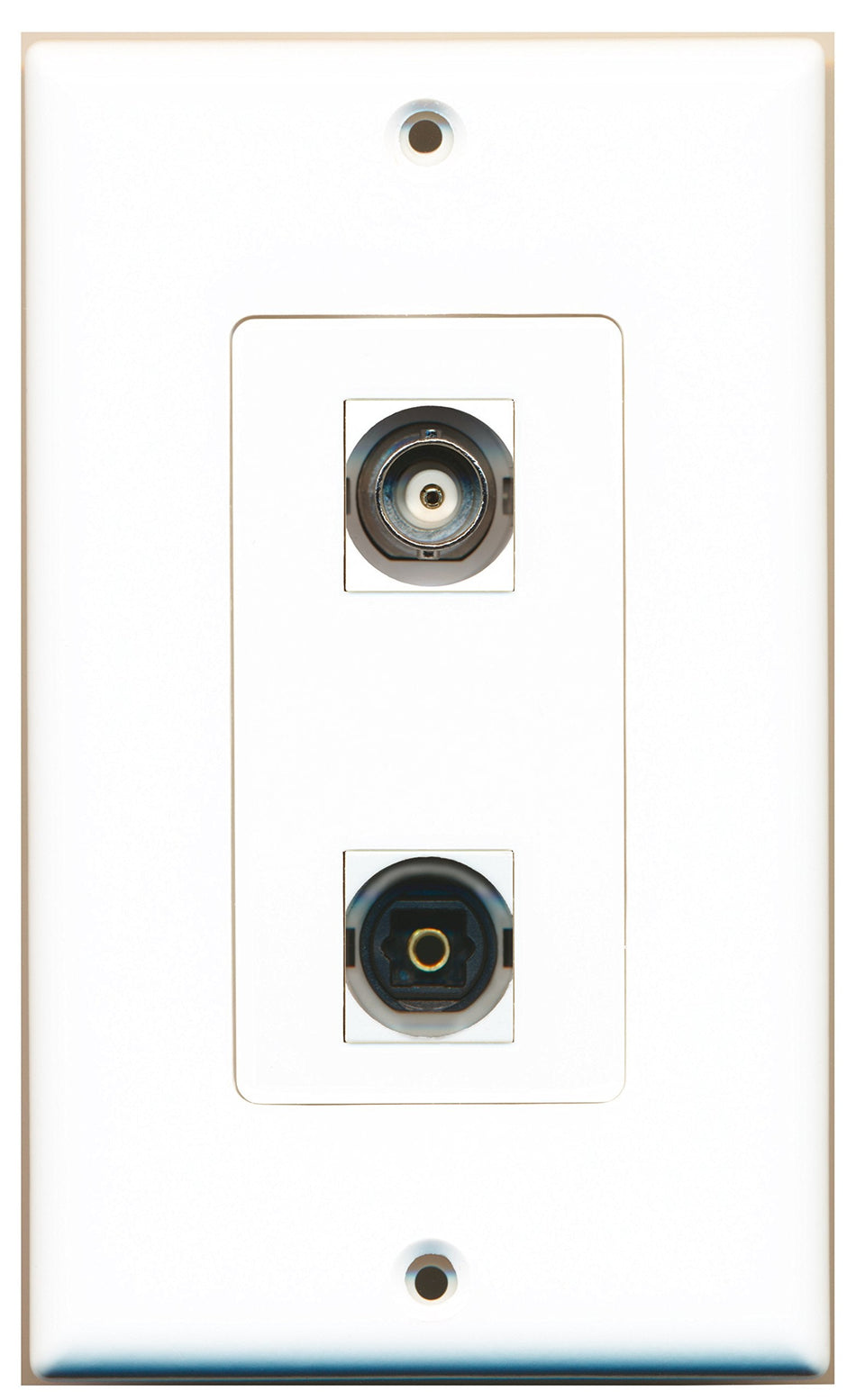 RiteAV 1 Port Toslink 1 Port BNC Type Wall Plate OVERSIZED