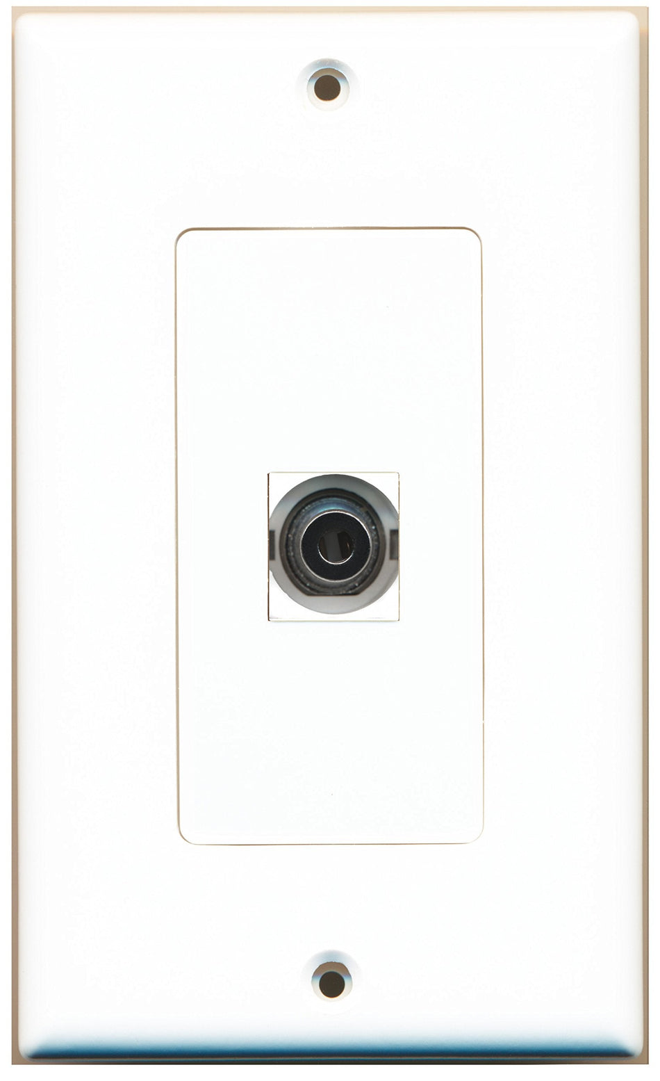 RiteAV 1 Port 3.5mm Wall Plate OVERSIZED White