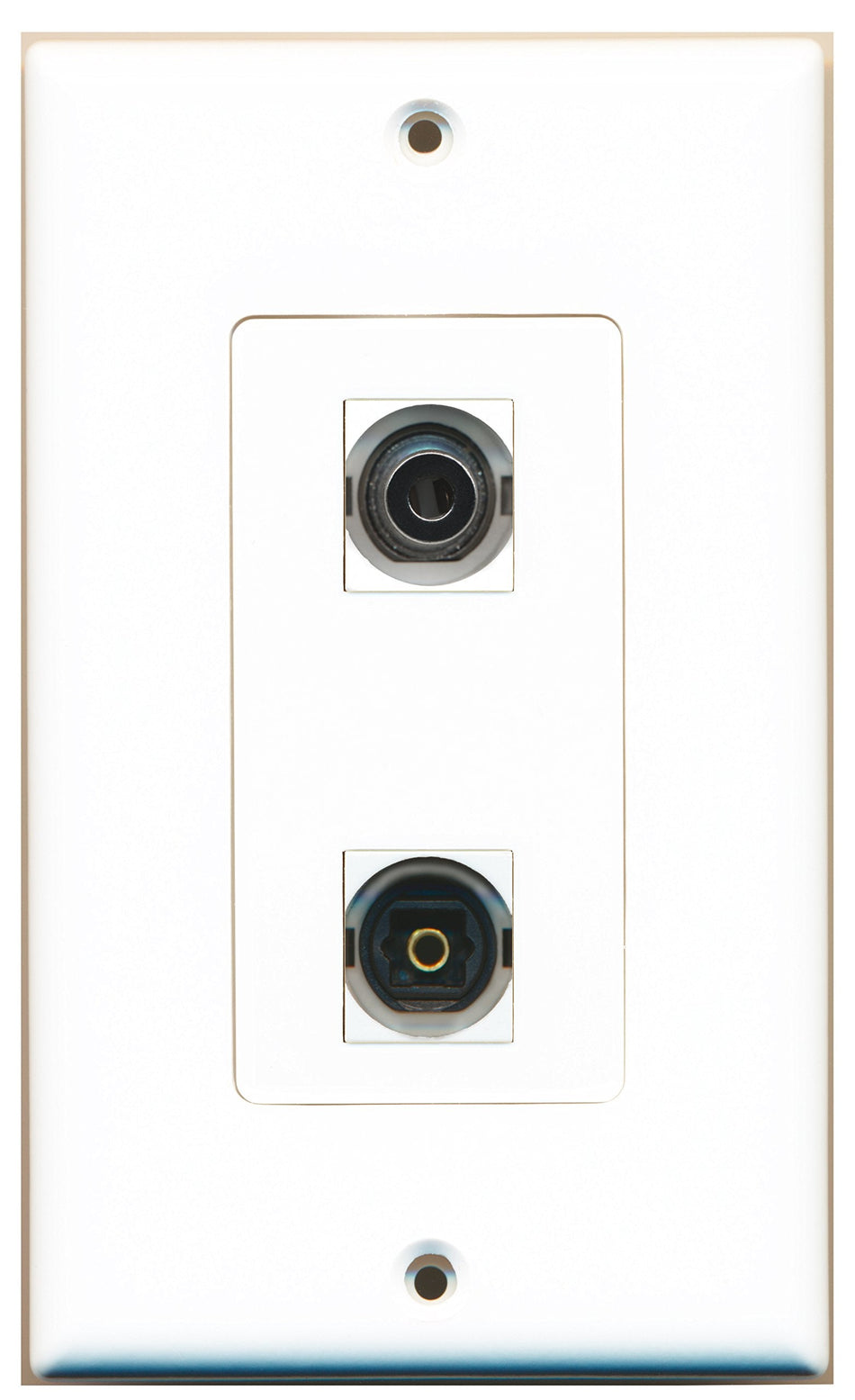 RiteAV 1 Port Toslink 1 Port 3.5mm Type Wall Plate OVERSIZED