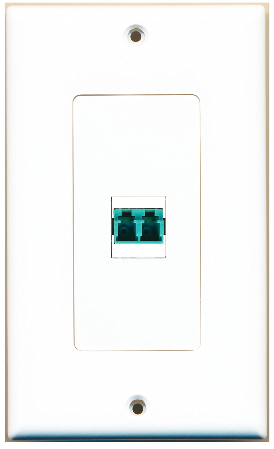 RiteAV 1 Port LC Fiber 10GB Duplex Wall Plate OVERSIZED