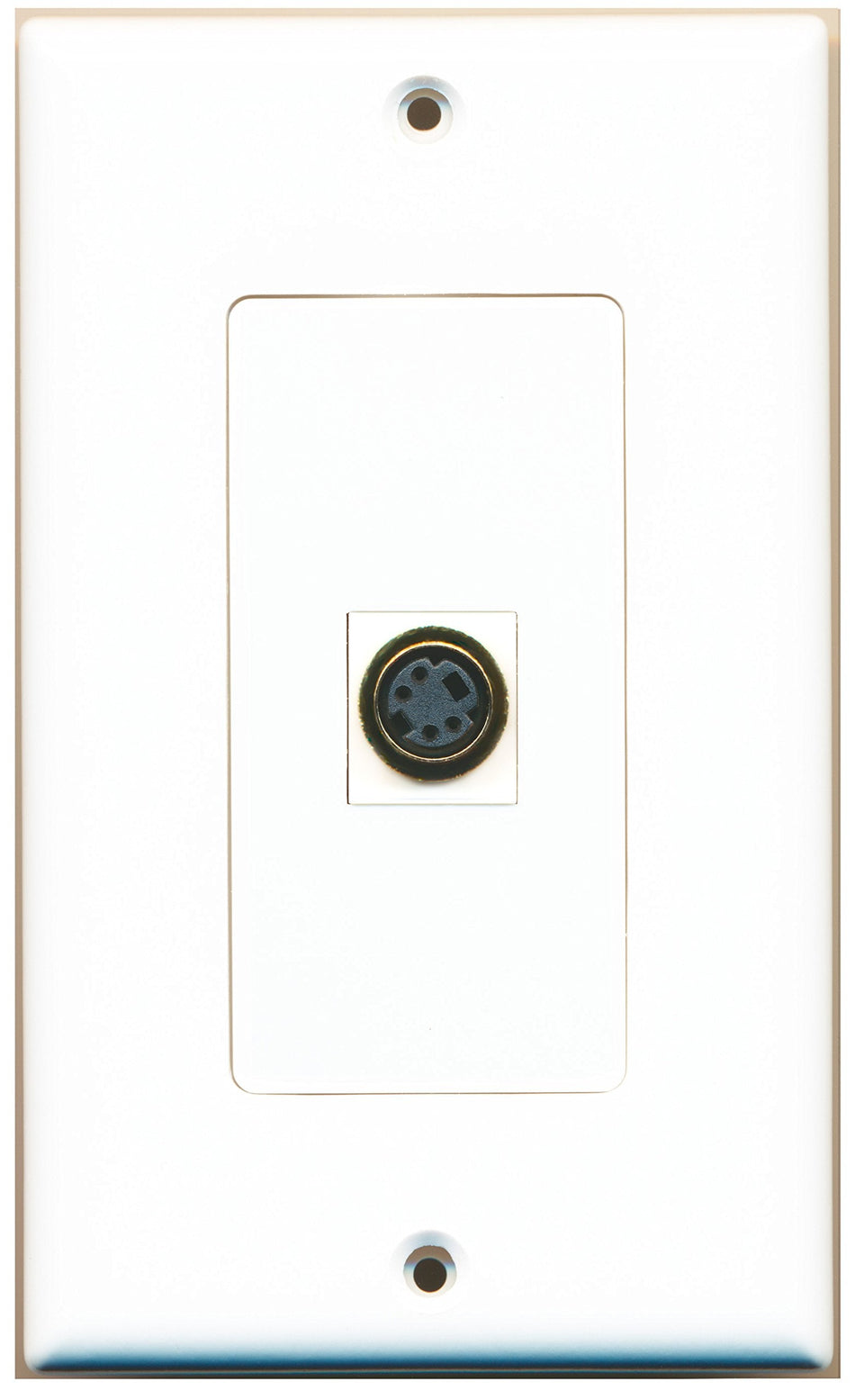 RiteAV 1 Port S-Video Wall Plate OVERSIZED White