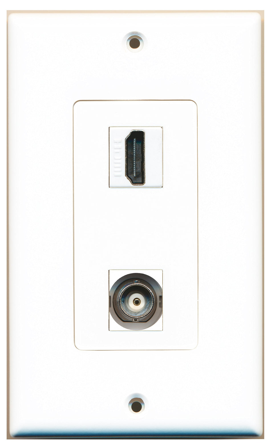 RiteAV 1 Port HDMI 1 Port BNC Type Wall Plate OVERSIZED