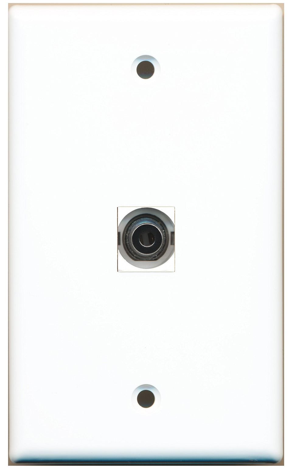 RiteAV - 1 Port 3.5mm Wall Plate White - Bracket Included
