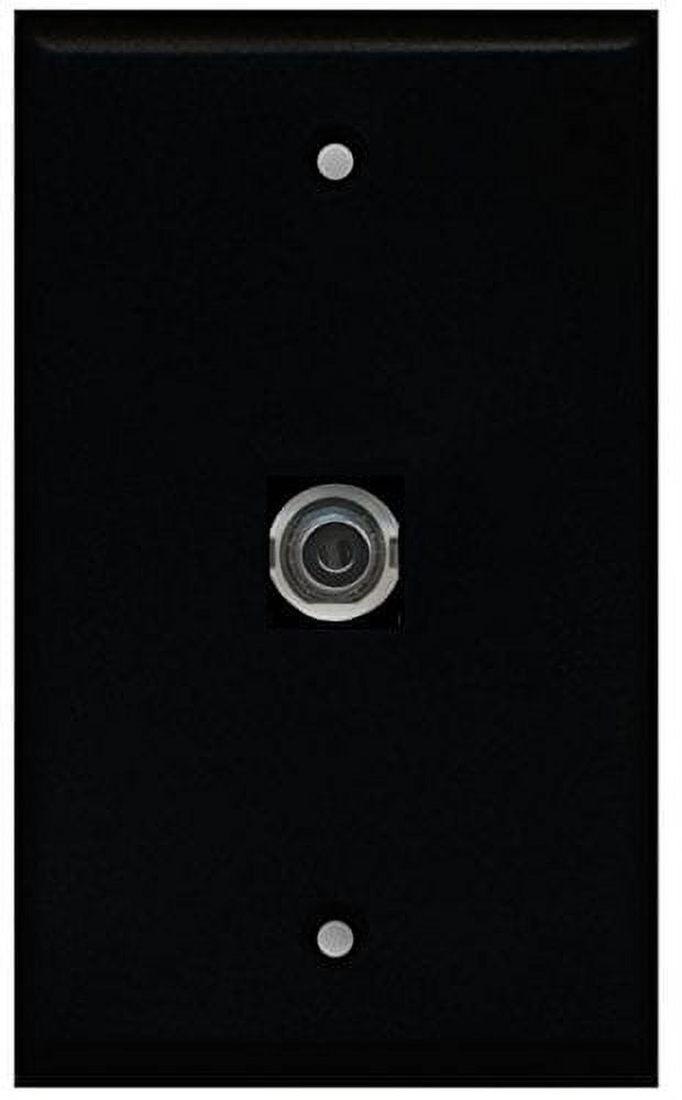 RiteAV 1 3.5mm Audio Wall Plate with Keystone Coupler Type Jack - Black