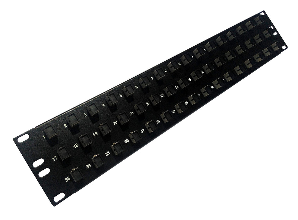 Ultra Spec Cables 48 Port SC Fiber Patch Panel Multimode (Beige Couplers) (Loaded 2u) 19"