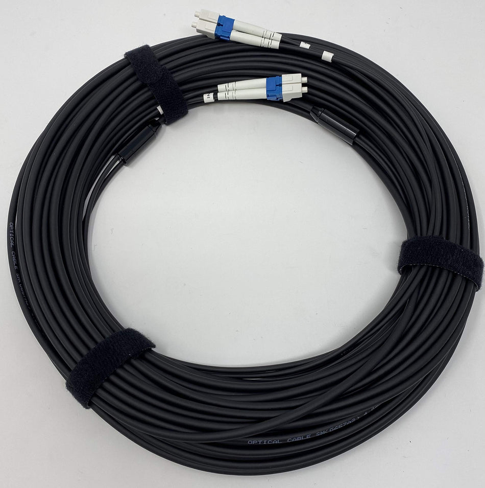 Ultra Spec Cables - Military Grade/Industrial Armored LC-UPC to LC-UPC Singlemode Duplex Outdoor Fiber Optic Cable - 30 Meter