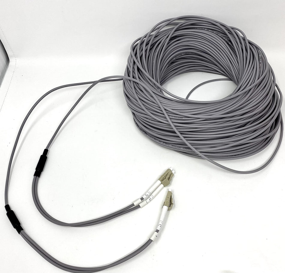 Ultra Spec Cables - Armored Multimode Duplex PVC 50/125 LC-UPC to LC-UPC 3.0mm Fiber Optic Cable - 100 Meter