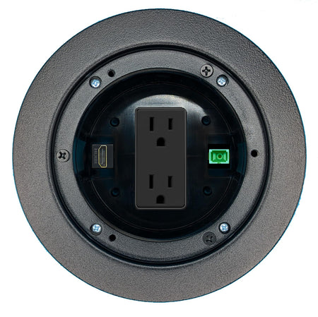 RiteAV SC-APC-SX HDMI Floor Box Wall Plate with Power Outlet [Black]