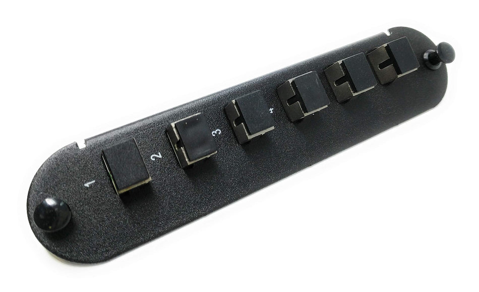 RiteAV - CCH SC/FC (6 Port Simplex w/6 Fiber Connectors) Adapter Panel (Non-LGX) Silver/Black (9/125) for Yellow OS2 Singlemode