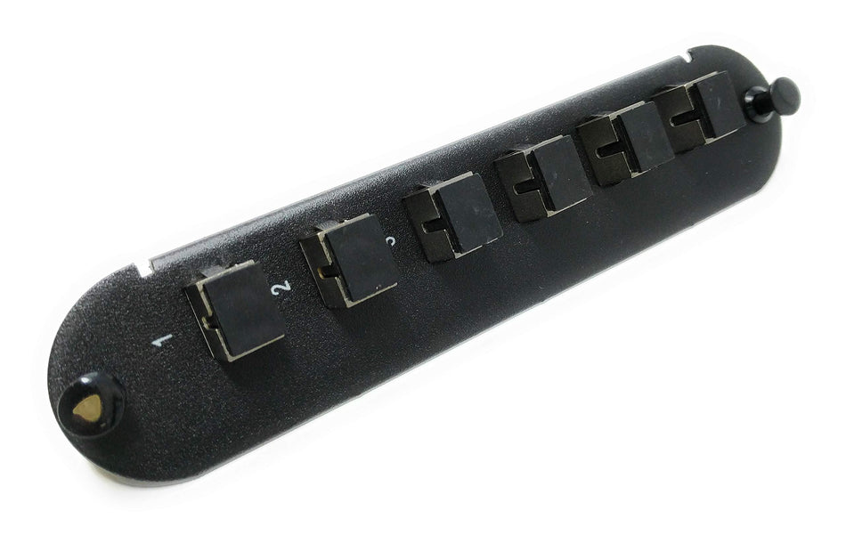 RiteAV - CCH SC/ST (6 Port Simplex w/6 Fiber Connectors) Adapter Panel (Non-LGX) Silver/Black (50/125) for Orange OM2 Multimode