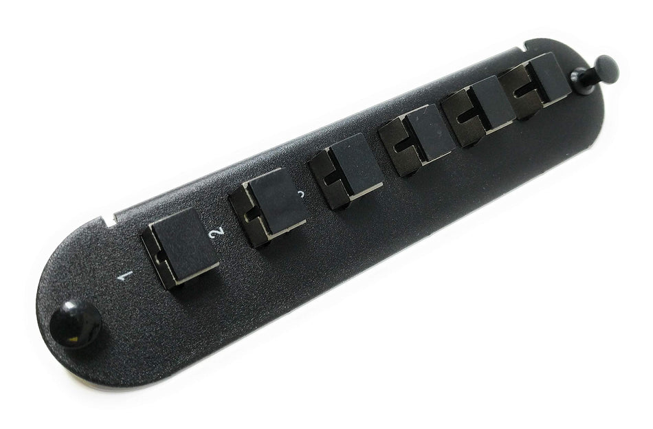 RiteAV - CCH SC/FC (6 Port Simplex w/6 Fiber Connectors) Adapter Panel (Non-LGX) Silver/Black (62.5/125) for Orange OM1 Multimode