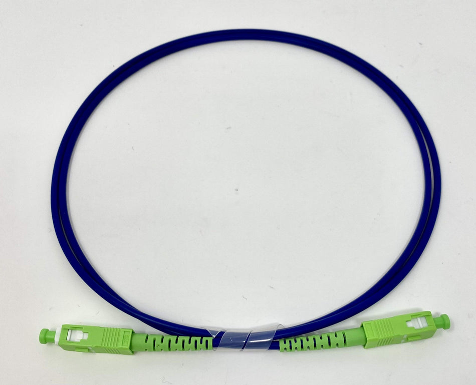 Ultra Spec Cables - Armored Singlemode Simplex PVC (OFNR) SC-APC to SC-APC 3.0mm Fiber Optic Cable - 20 Meter