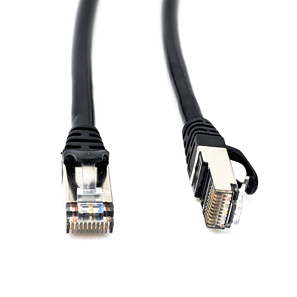 RiteAV RJ50 10p10c SFTP CAT5 Male to Male Cable with Shielded Connectors - Black - 5 Meter
