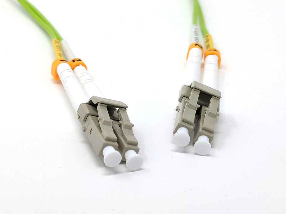 400 Meter 100Gb OM5 Multimode Duplex Fiber Optic Cable (50/125) - LC to LC - Lime Green