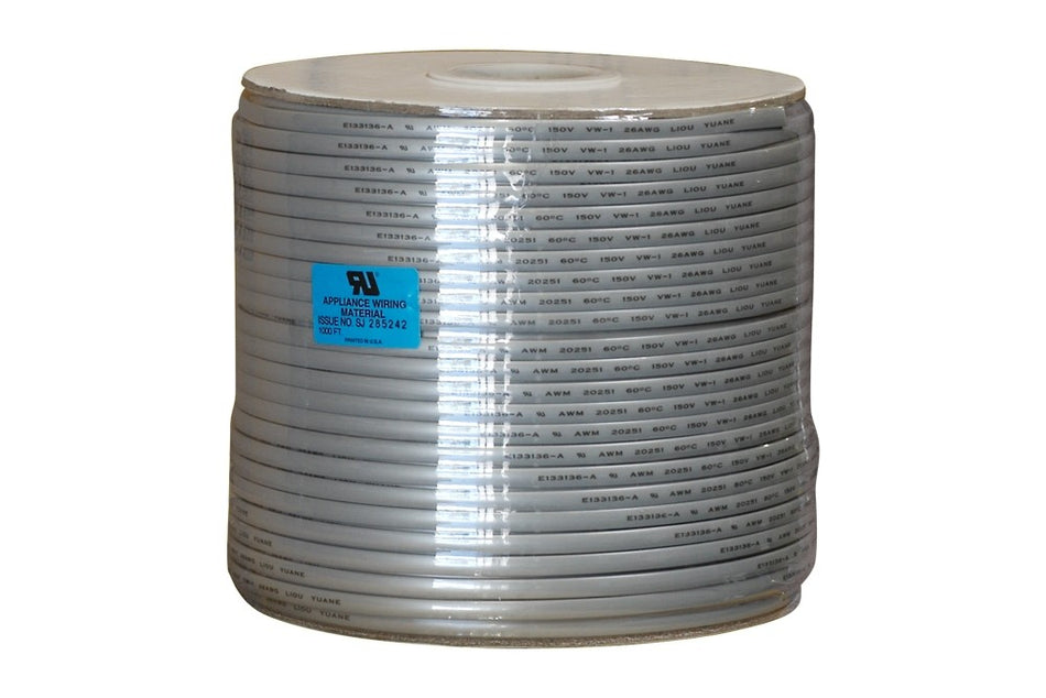 RiteAV - 6C UL 26AWG AWG Flat Modular Silver Satin Cable (No Ends) - 1000FT