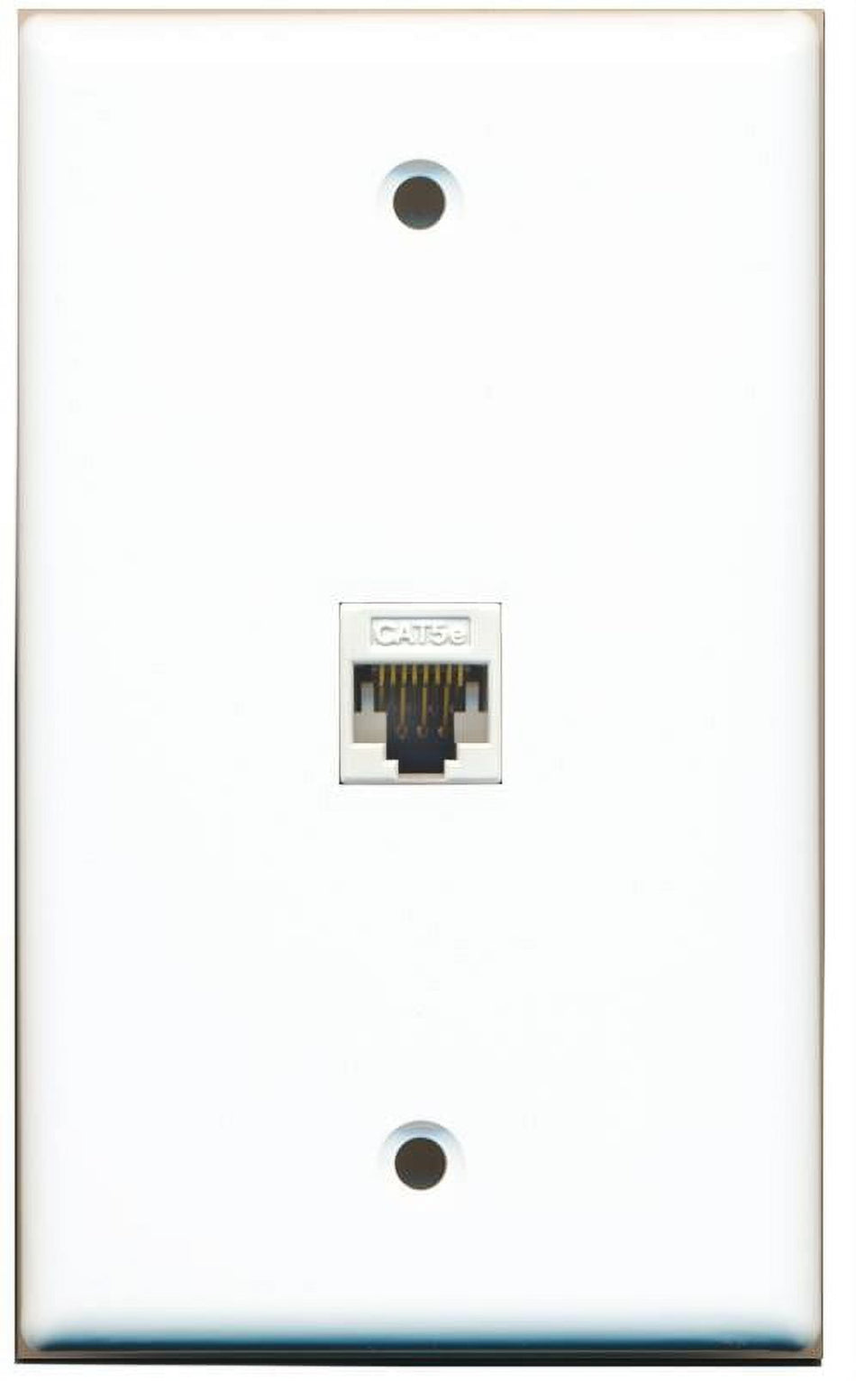 RiteAV 1 Gang 1 Port Cat5e Wall Plate - White