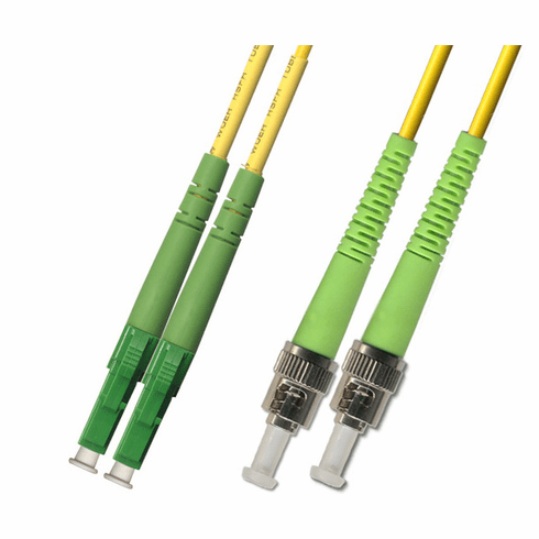 8M LC APC to ST APC Duplex Singlemode Fiber Optic Cable 9/125