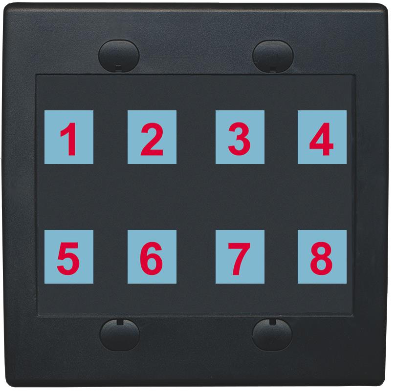 Black Custom Wall Plate with up to 8 Keystone Ports