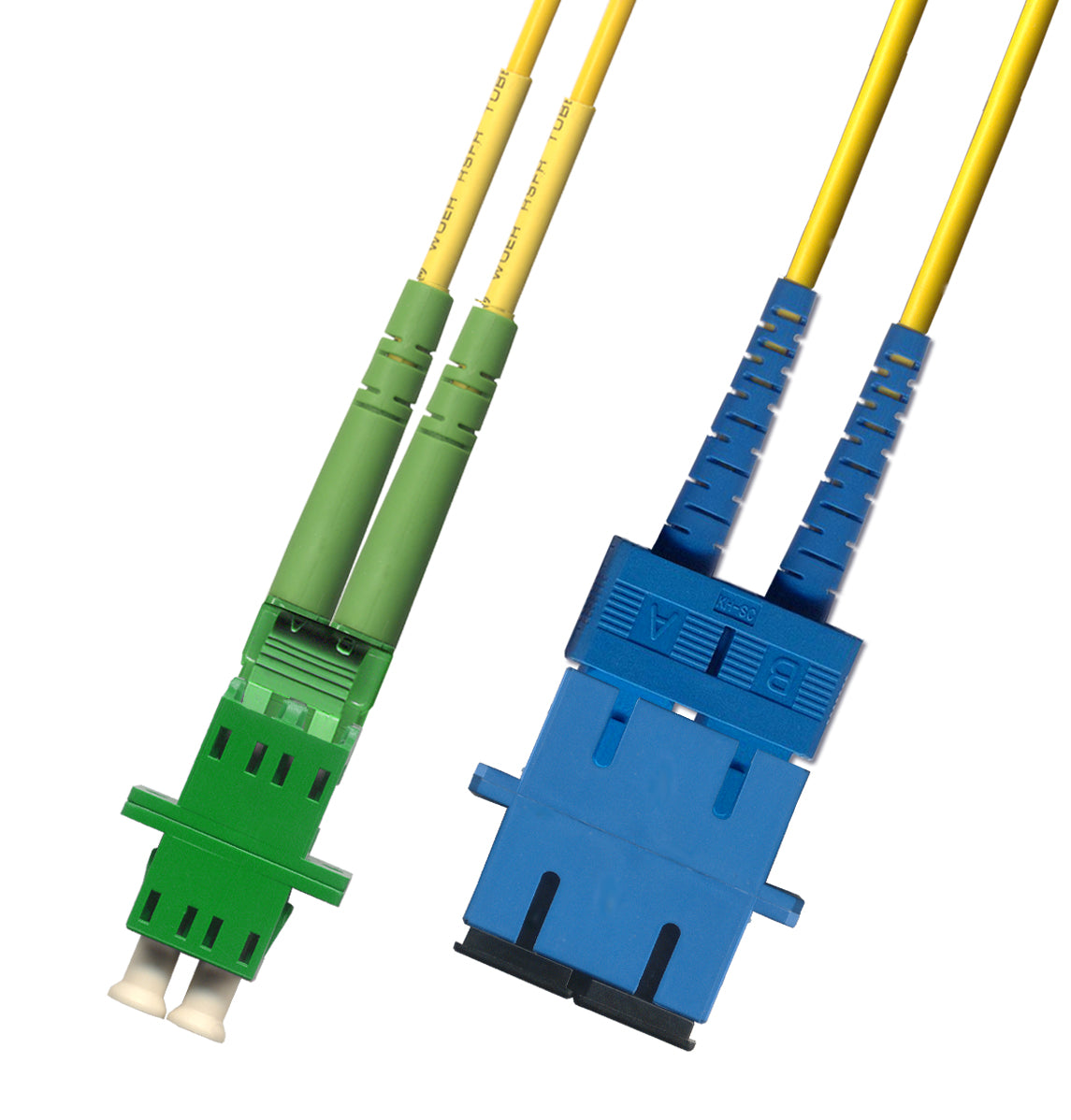 RiteAV Fiber Optic Hybrid Duplex Adapter Cable Coupler LC APC Female to SC UPC Female 1FT