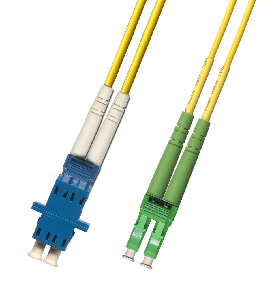 RiteAV Fiber Optic Hybrid Duplex Adapter Cable LC UPC Female to LC APC Male 1FT