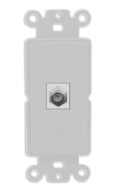 RiteAV - Coax 1 Port Wall Plate Decorative (Insert) - Rocker [Gray/Gray]
