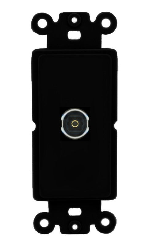 RiteAV - Toslink Port Wall Plate Decorative (Insert) - Rocker [Black/Black]