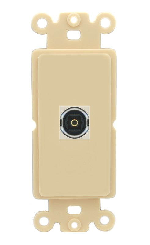 RiteAV - Toslink Port Wall Plate Decorative (Insert) - Rocker [Ivory/Ivory]