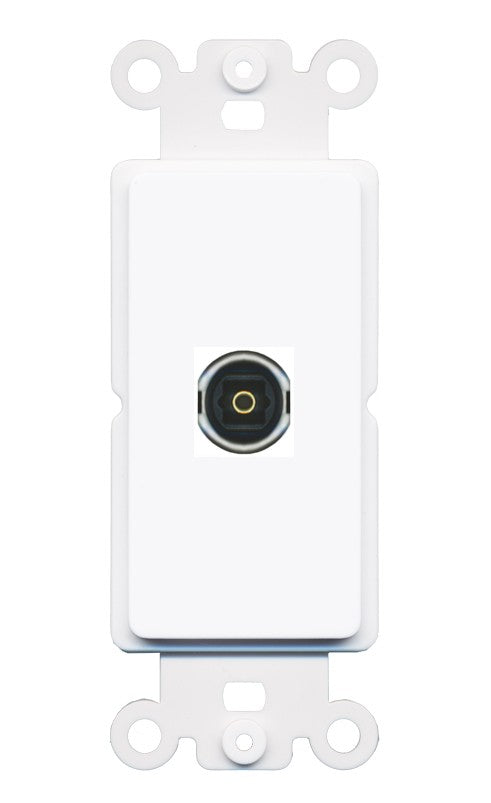 RiteAV - Toslink Port Wall Plate Decorative (Insert) - Rocker [White]
