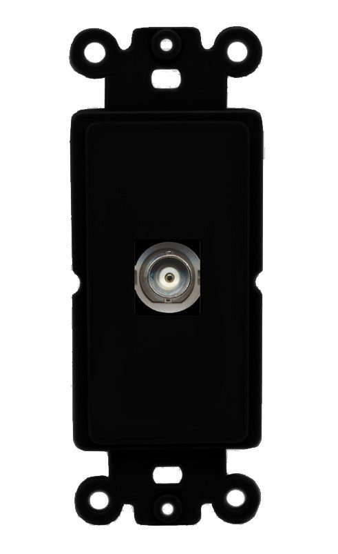RiteAV - Bnc Port Wall Plate Decorative (Insert) - Rocker [Black/Black]