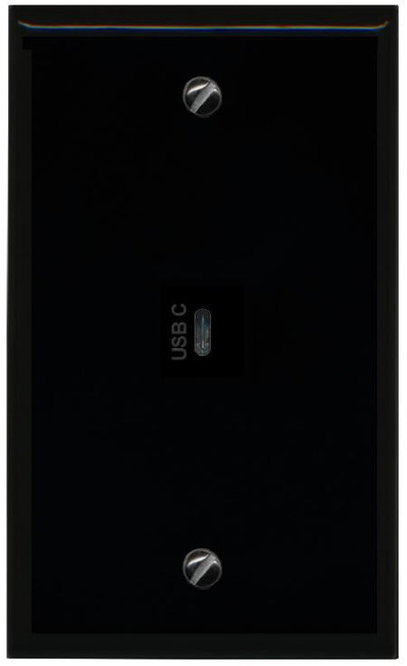 RiteAV USBC Wall Plate - Flat [Black/Black]