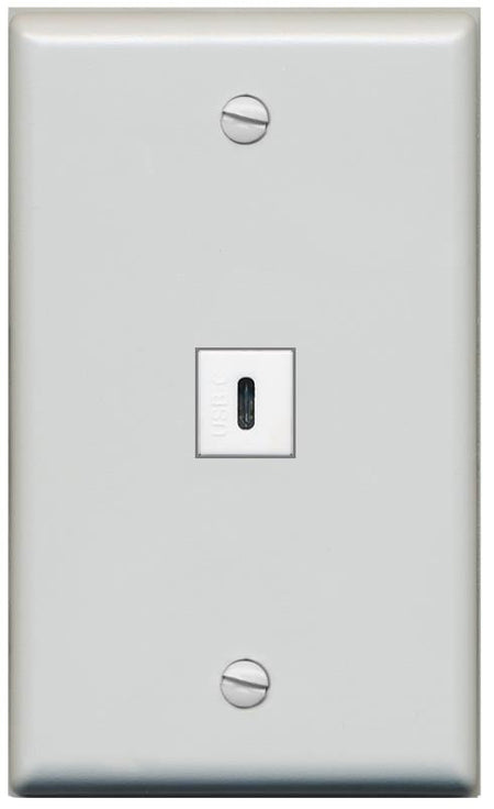 RiteAV USBC Wall Plate - Flat [Gray/Gray]