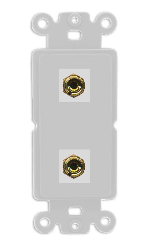 RiteAV 2 Banana 1 Speaker Surround Female Coupler Binding Post Wall Plate - Rocker [Gray/Gray]